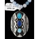 .925 Sterling Silver Handmade Certified Authentic Navajo Turquoise and Lapis Native American Necklace 390902481404 .925 Sterling Silver Handmade Certified Authentic Navajo Turquoise and Lapis Native American Necklace 390902481404