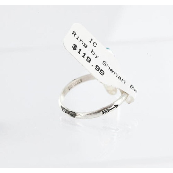 .925 Sterling Silver Handmade Certified Authentic Navajo Turquoise Arrow Native American Ring  371046469273