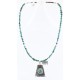 .925 Sterling Silver Handmade Certified Authentic Navajo Turquoise Native American Necklace 371008025084