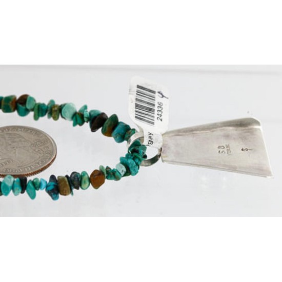 .925 Sterling Silver Handmade Certified Authentic Navajo Turquoise Native American Necklace 371071282196 .925 Sterling Silver Handmade Certified Authentic Navajo Turquoise Native American Necklace 371071282196