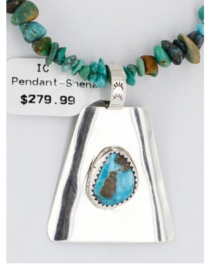 .925 Sterling Silver Handmade Certified Authentic Navajo Turquoise Native American Necklace 371071282196