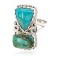 .925 Sterling Silver Handmade Certified Authentic Navajo Turquoise Native American Ring 18187-8