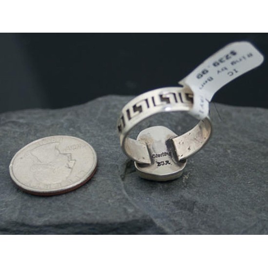 .925 Sterling Silver Handmade Certified Authentic Navajo Turquoise Native American Ring  370913482135