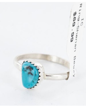 .925 Sterling Silver Handmade Certified Authentic Navajo Turquoise Native American Ring  371017528161