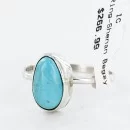 .925 Sterling Silver Handmade Navajo Turquoise Native American Ring 371029349912