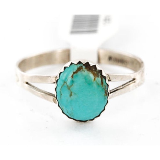 .925 Sterling Silver Handmade Certified Authentic Navajo Turquoise Native American Ring  371060558525