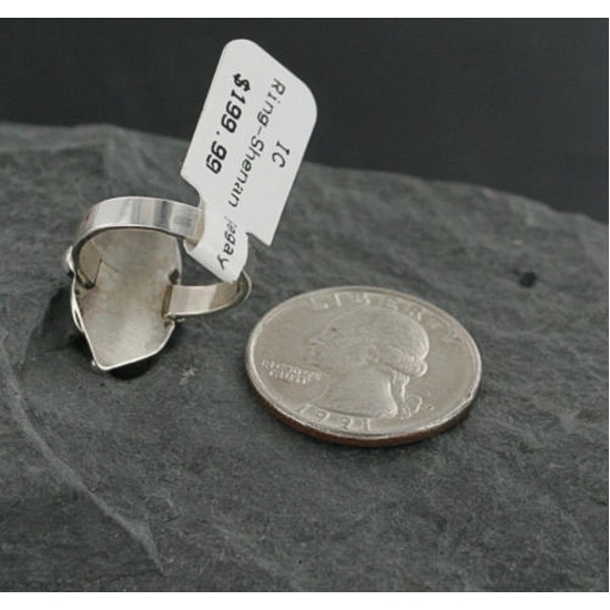 .925 Sterling Silver Handmade Certified Authentic Navajo Turquoise Native American Ring  390683030780