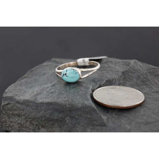 .925 Sterling Silver Handmade Certified Authentic Navajo  Turquoise Native American Ring  390744514856