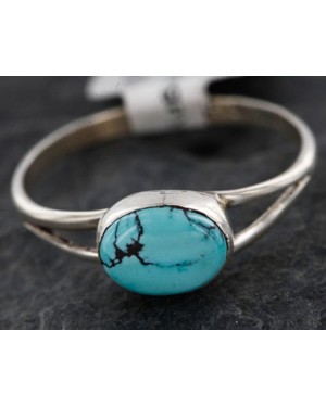 .925 Sterling Silver Handmade Certified Authentic Navajo  Turquoise Native American Ring  390744514856