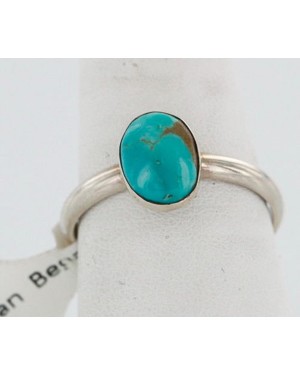 .925 Sterling Silver Handmade Certified Authentic Navajo Turquoise Native American Ring  390744975105