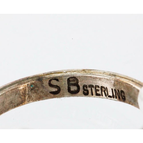 .925 Sterling Silver Handmade Certified Authentic Navajo Turquoise Native American Ring  390746022622