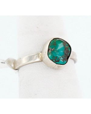 .925 Sterling Silver Handmade Certified Authentic Navajo Turquoise Native American Ring  390746022622