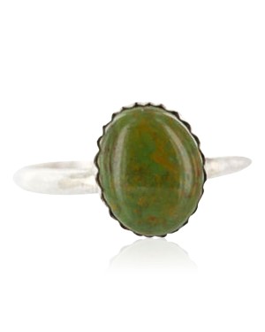 .925 Sterling Silver Handmade Certified Authentic Navajo Turquoise Native American Ring  390755391804