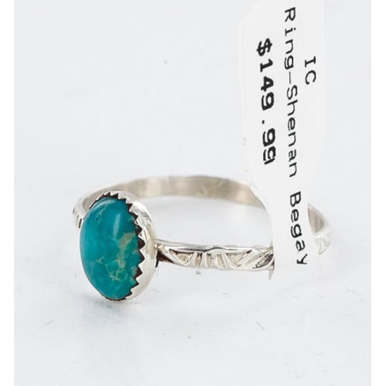 .925 Sterling Silver Handmade Certified Authentic Navajo Turquoise Native American Ring  390805377784
