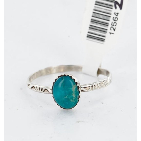 .925 Sterling Silver Handmade Certified Authentic Navajo Turquoise Native American Ring  390805377784