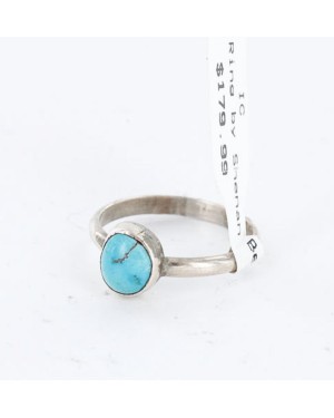 .925 Sterling Silver Handmade Certified Authentic Navajo Turquoise Native American Ring  390820252694