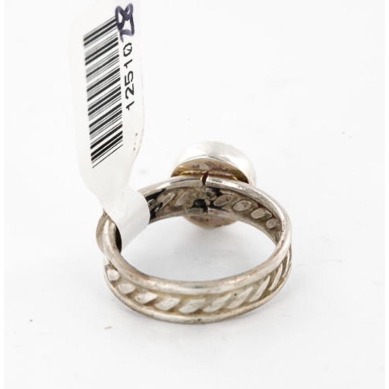 .925 Sterling Silver Handmade Certified Authentic Navajo Turquoise Native American Ring  390840303306
