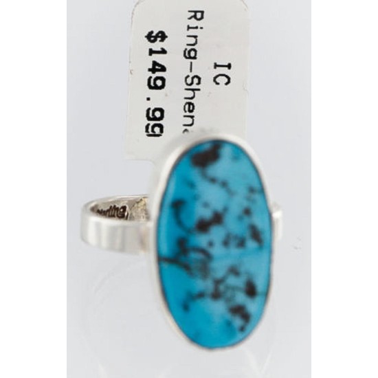 .925 Sterling Silver Handmade Certified Authentic Navajo Turquoise Native American Ring  390851729616
