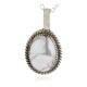 .925 Sterling Silver Handmade Certified Authentic Navajo White Howlite Native American Necklace 12904