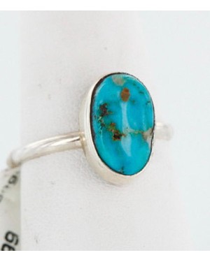 .925 Sterling Silver Handmade Certified Authentic NavajoONE MOUNTAIN Turquoise Native American Ring  390746147064