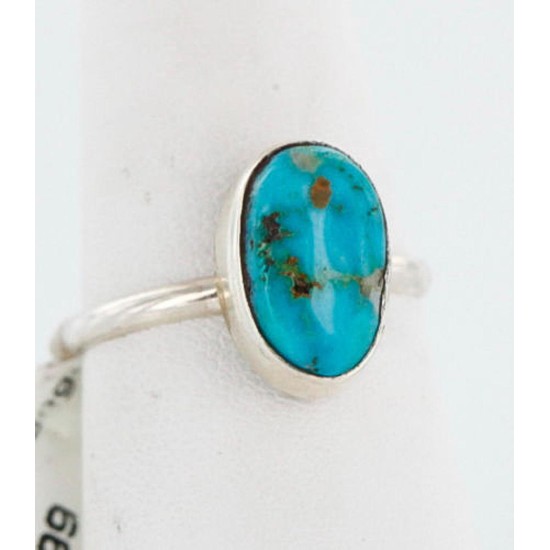 .925 Sterling Silver Handmade Certified Authentic NavajoONE MOUNTAIN Turquoise Native American Ring  390746147064