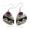 .925 Sterling Silver Handmade Mountain Certified Authentic Navajo Natural Sugilite Native American Dangle Earrings 24439-1
