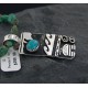 .925 Sterling Silver Handmade Storyteller Certified Authentic Navajo Turquoise Native American Necklace 370891552251