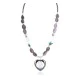 .925 Sterling Silver Heart Navajo Natural Turquoise Amethyst Opalite Hematite Native American Necklace 24514-12 .925 Sterling Silver Heart Navajo Natural Turquoise Amethyst Opalite Hematite Native American Necklace 24514-12