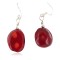 .925 Sterling Silver Hooks Certified Authentic Navajo Coral Native American Dangle Earrings 18254-101