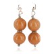 .925 Sterling Silver Hooks Certified Authentic Navajo Natural Agate Native American Dangle Earrings 18294-17