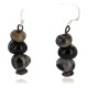 .925 Sterling Silver Hooks Certified Authentic Navajo Natural Agate Native American Dangle Earrings  18296