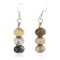 .925 Sterling Silver Hooks Certified Authentic Navajo Natural Hematite Agate Native American Dangle Earrings 18290-14