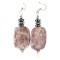.925 Sterling Silver Hooks Certified Authentic Navajo Natural Hematite Jasper Native American Dangle Earrings 18252-5