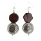 .925 Sterling Silver Hooks Certified Authentic Navajo Natural Red Jasper Native American Dangle Earrings 18254-3