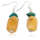 .925 Sterling Silver Hooks Certified Authentic Navajo Natural Turquoise Agate Native American Earrings 18285-1