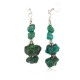.925 Sterling Silver Hooks Certified Authentic Navajo Natural Turquoise Native American Dangle Earrings 18294-6