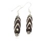 .925 Sterling Silver Hooks Certified Authentic Navajo Wood Native American Earrings 18254-1 .925 Sterling Silver Hooks Certified Authentic Navajo Wood Native American Earrings 18254-1