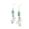 .925 Sterling Silver Hooks Navajo White Howlite Native American Dangle Earrings 18294-24