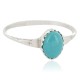 .925 Sterling Silver Navajo Certified Authentic Handmade Natural Turquoise Native American Ring Size 7 24503-6