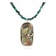 .925 Sterling Silver Navajo Certified Authentic Natural Spiderweb and Turquoise Native American Necklace 12926-1-15814-21