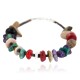 .925 Sterling Silver Navajo Certified Authentic Natural Turquoise Multicolor Stones Native American Bracelet 13178-1