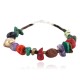 .925 Sterling Silver Navajo Certified Authentic Natural Turquoise Multicolor Stones Native American Bracelet 13178-2