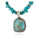 .925 Sterling Silver Navajo Certified Authentic Natural Turquoise Native American Necklace 14807-20-15222