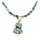 .925 Sterling Silver Navajo Certified Authentic Turquoise Pink Quartz Native American Necklace 15029-15794-5