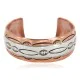 .925 Sterling Silver Navajo Handmade Pure Copper Native American Bracelet 12984 .925 Sterling Silver Navajo Handmade Pure Copper Native American Bracelet 12984