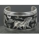 .925 Sterling Silver Sterling Handmade Horse Certified Authentic Navajo Storyteller Native American Bracelet 390673566471