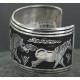.925 Sterling Silver Sterling Handmade Horse Certified Authentic Navajo Storyteller Native American Bracelet 390673566471