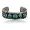.925 Sterling Silver Sterling Handmade Wave Navajo Turquoise Native American Bracelet 390696606977