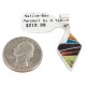 Navajo Rhombus Certified Authentic .925 Sterling Silver Natural Multicolor Real Handmade Native American Inlaid Pendant 24491-10