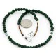 Delicate Navajo .925 Sterling Silver Natural Turquoise and Dark Green Agate Native American Necklace Chain 16043-2 Delicate Navajo .925 Sterling Silver Natural Turquoise and Dark Green Agate Native American Necklace Chain 16043-2